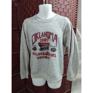Vintage 1987 Oklahoma Sooners Orange Bowl Champs Sweatshirt XL 80s NCAA Football